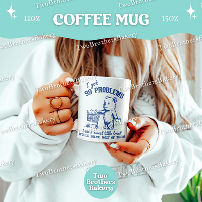 Funny Baking Coffee Mug, 11oz 15oz Ceramic Cup, Gift for Bakers, Kitchen Treat Quote, Double Sided Design, Coffee Cup for Bakers, Baking Mug