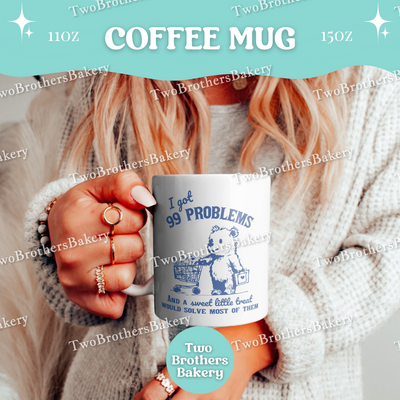 Funny Baking Coffee Mug, 11oz 15oz Ceramic Cup, Gift for Bakers, Kitchen Treat Quote, Double Sided Design, Coffee Cup for Bakers, Baking Mug