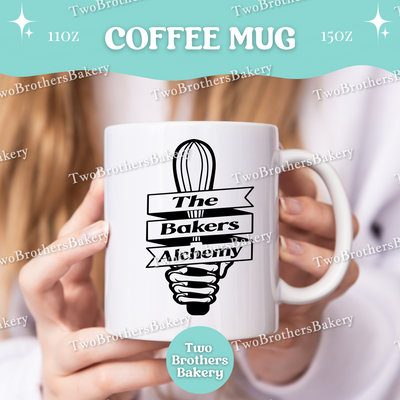 TS Inspired Baking Mug, Funny Baker Coffee Cup, Double Sided Design, 11oz 15oz Ceramic, Gift for Home Bakers & Swifties, Alchemy