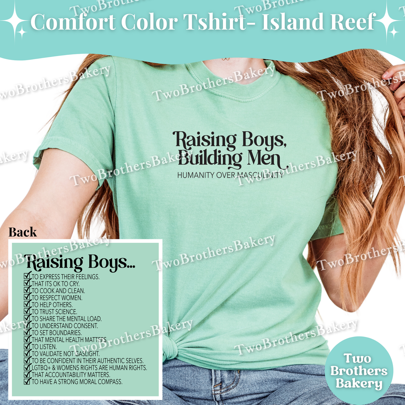 Raising Boys Building Men Shirt, Feminist Boy Mom Tee, Humanity Over Masculinity Top, Empowerment Comfort Colors Unisex T-Shirt