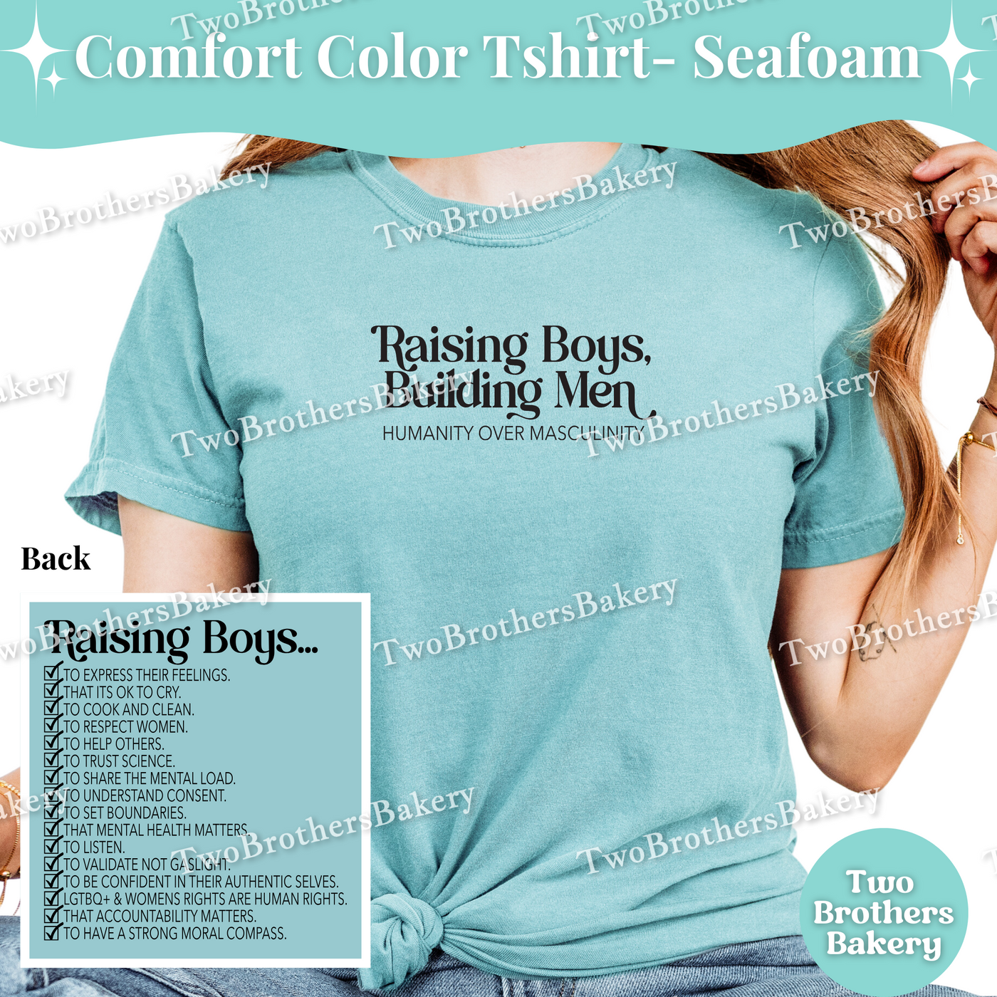Raising Boys Building Men Shirt, Feminist Boy Mom Tee, Humanity Over Masculinity Top, Empowerment Comfort Colors Unisex T-Shirt