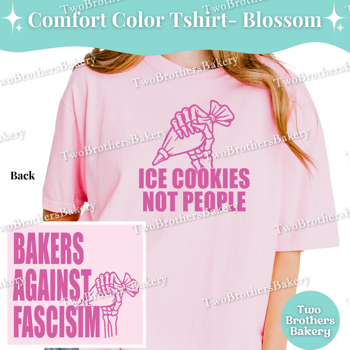 Ice Cookies Not People Shirt, Bakers Against Fascism Tee, Anti-Fascist Baker T-Shirt, Equality Activist, F Trump Tee, Human Rights Tshirt
