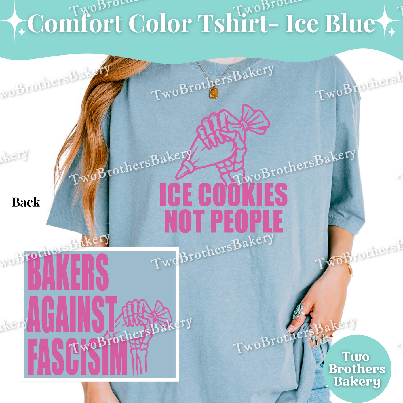 Ice Cookies Not People Shirt, Bakers Against Fascism Tee, Anti-Fascist Baker T-Shirt, Equality Activist, F Trump Tee, Human Rights Tshirt