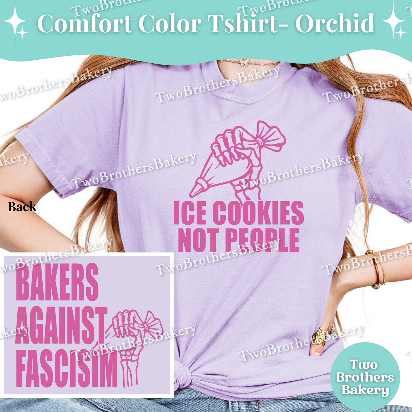 Ice Cookies Not People Shirt, Bakers Against Fascism Tee, Anti-Fascist Baker T-Shirt, Equality Activist, F Trump Tee, Human Rights Tshirt