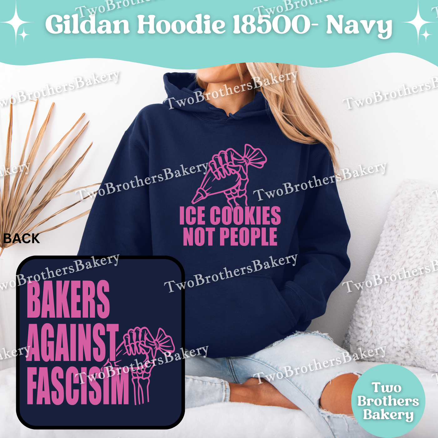 Ice Cookies Not People Sweatshirt, Bakers Against Fascism Hoodie, Pro-Democracy Baking Sweatshirt, Unisex Political Gift, Skeleton Baker