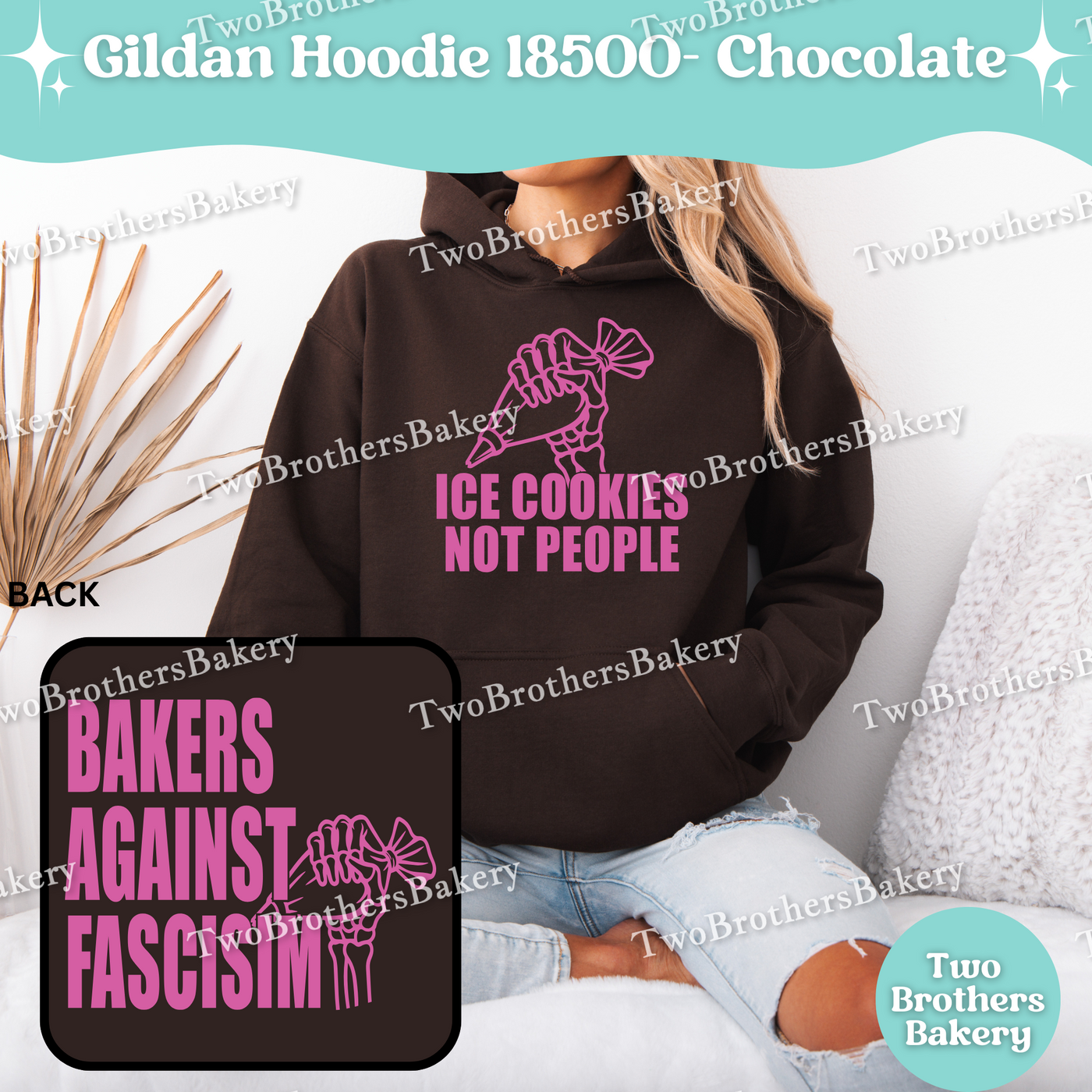 Ice Cookies Not People Sweatshirt, Bakers Against Fascism Hoodie, Pro-Democracy Baking Sweatshirt, Unisex Political Gift, Skeleton Baker