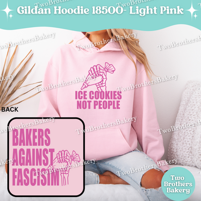 Ice Cookies Not People Sweatshirt, Bakers Against Fascism Hoodie, Pro-Democracy Baking Sweatshirt, Unisex Political Gift, Skeleton Baker