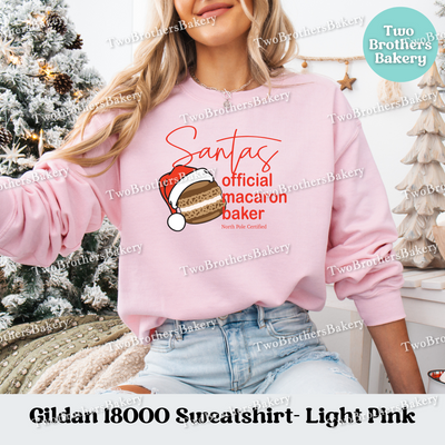 Santas Official Macaron Baker Sweatshirt, Christmas Baking Crewneck, Holiday Macaron Lover Gift, Matching Family Tops, Mom and Me Baking