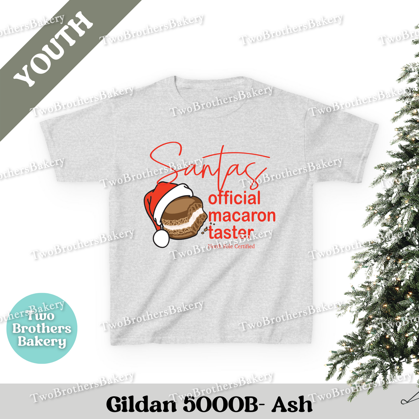 Santas Macaron Taster Kids Shirt, North Pole Certified Christmas Tee, Youth Holiday Baking Top, Family Matching Xmas Shirt, Kid Baker