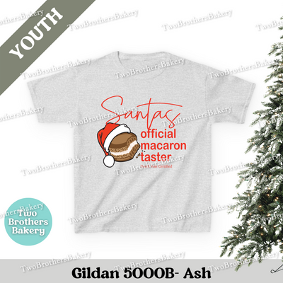 Santas Macaron Taster Kids Shirt, North Pole Certified Christmas Tee, Youth Holiday Baking Top, Family Matching Xmas Shirt, Kid Baker