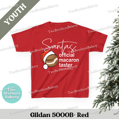 Santas Macaron Taster Kids Shirt, North Pole Certified Christmas Tee, Youth Holiday Baking Top, Family Matching Xmas Shirt, Kid Baker