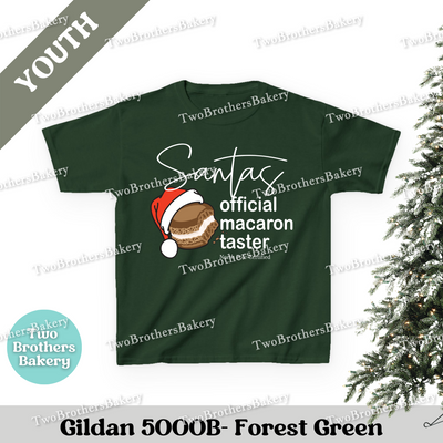 Santas Macaron Taster Kids Shirt, North Pole Certified Christmas Tee, Youth Holiday Baking Top, Family Matching Xmas Shirt, Kid Baker