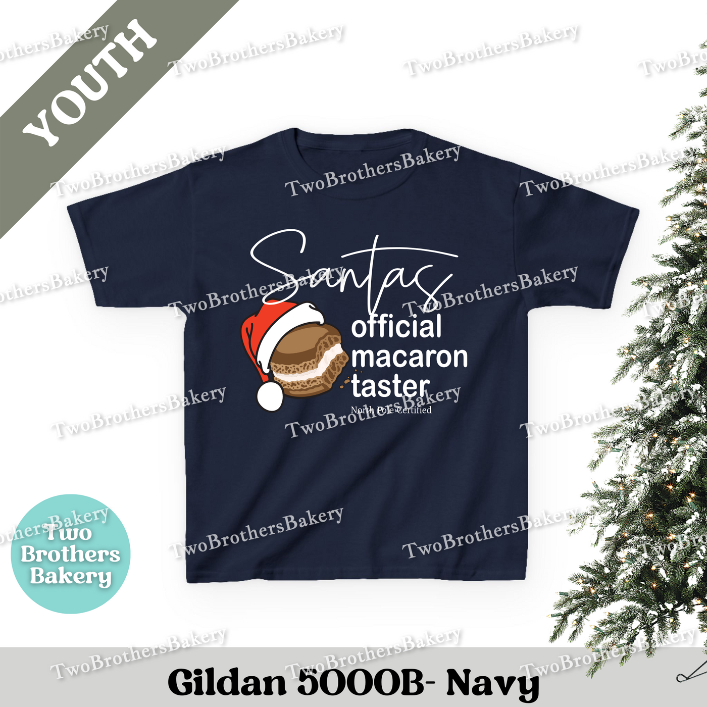Santas Macaron Taster Kids Shirt, North Pole Certified Christmas Tee, Youth Holiday Baking Top, Family Matching Xmas Shirt, Kid Baker
