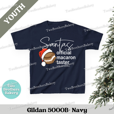 Santas Macaron Taster Kids Shirt, North Pole Certified Christmas Tee, Youth Holiday Baking Top, Family Matching Xmas Shirt, Kid Baker