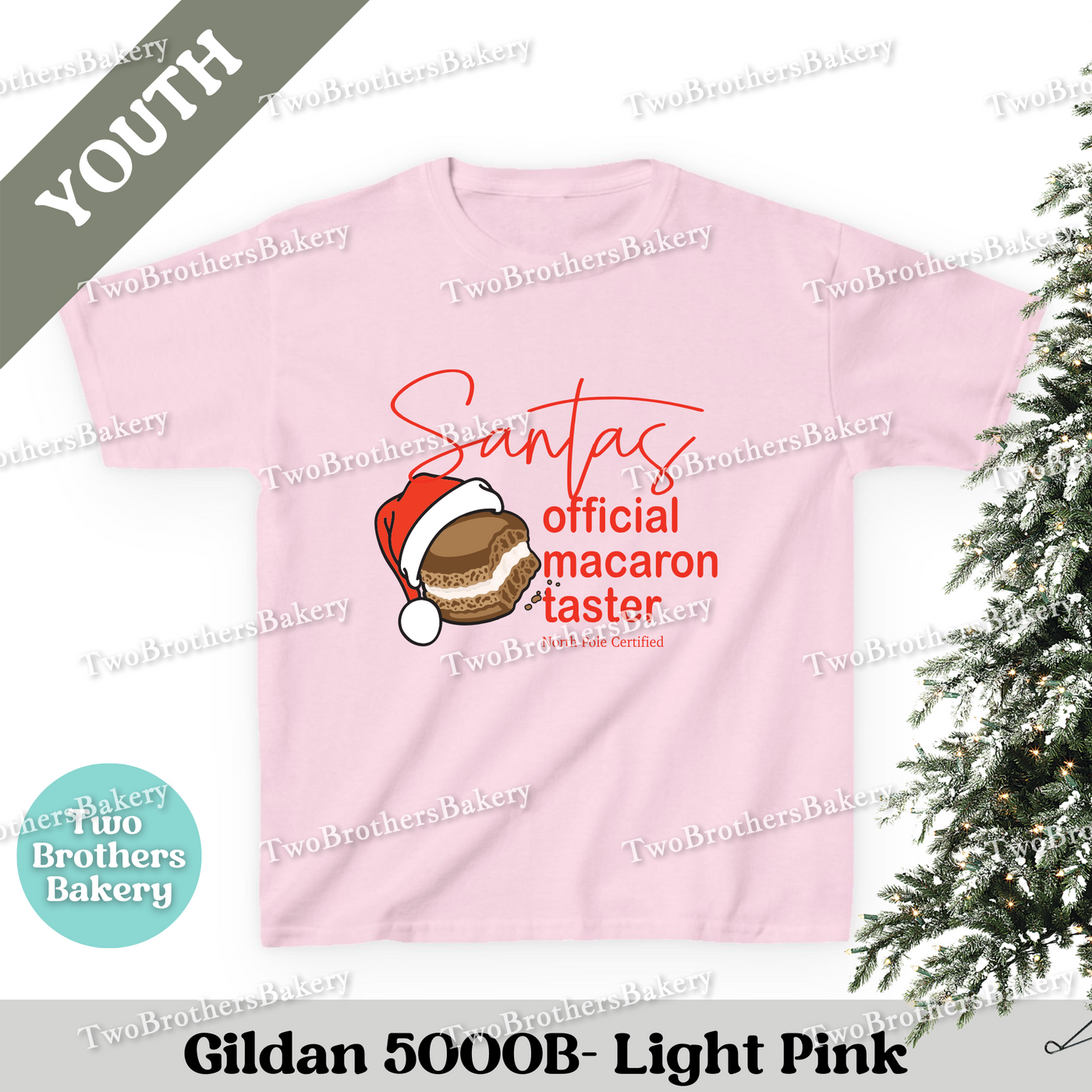 Santas Macaron Taster Kids Shirt, North Pole Certified Christmas Tee, Youth Holiday Baking Top, Family Matching Xmas Shirt, Kid Baker