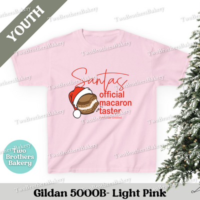Santas Macaron Taster Kids Shirt, North Pole Certified Christmas Tee, Youth Holiday Baking Top, Family Matching Xmas Shirt, Kid Baker