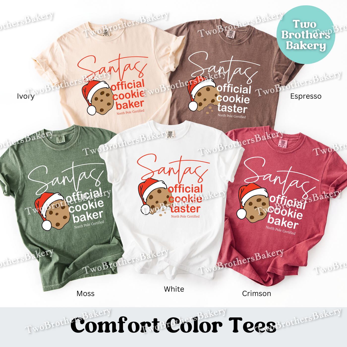 Santas Cookie Shirt, Christmas Baking Tee, Matching Family Tops, Christmas Cookies, Mom and Me Baking, Couple Baking Tshirt, North Pole