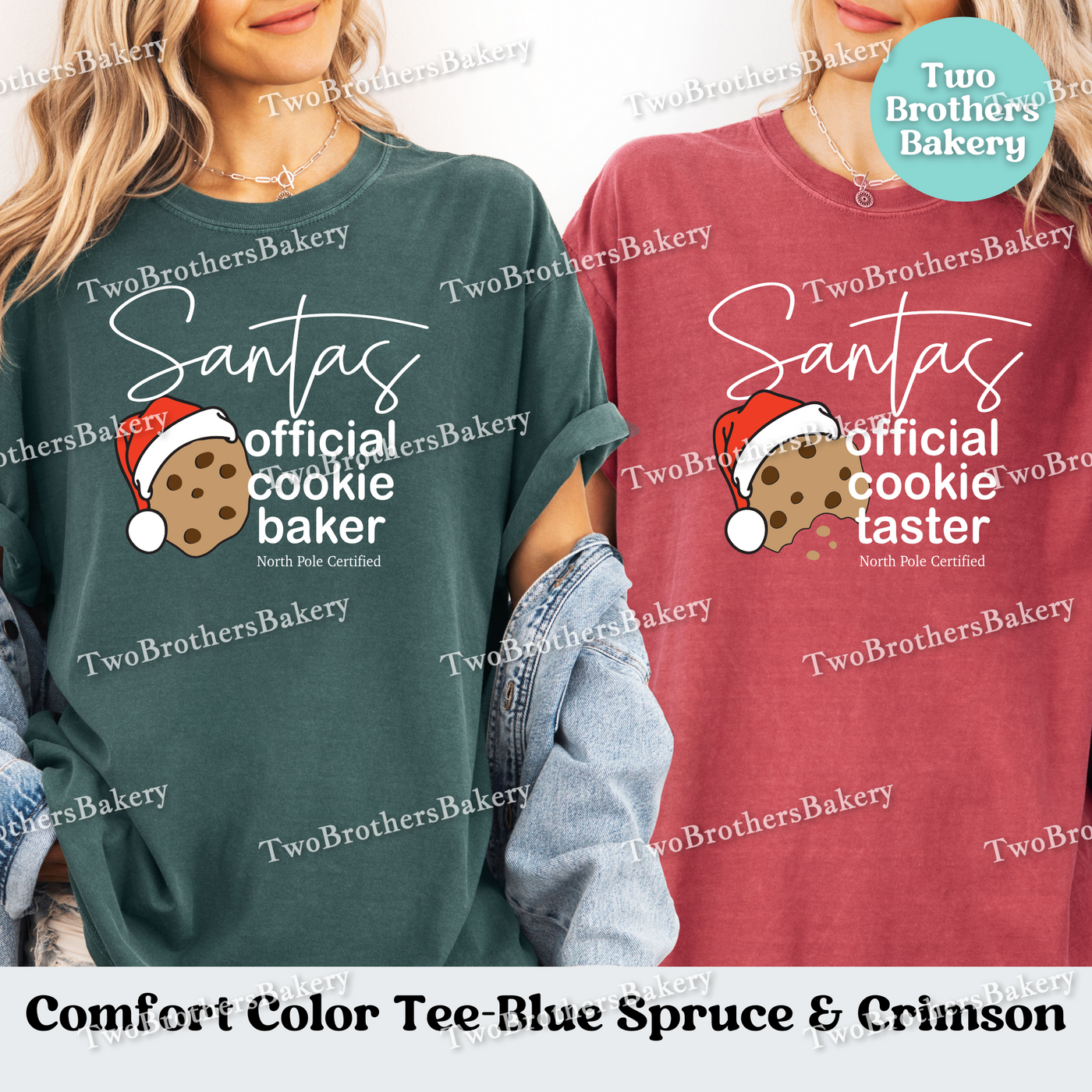 Santas Cookie Shirt, Christmas Baking Tee, Matching Family Tops, Christmas Cookies, Mom and Me Baking, Couple Baking Tshirt, North Pole