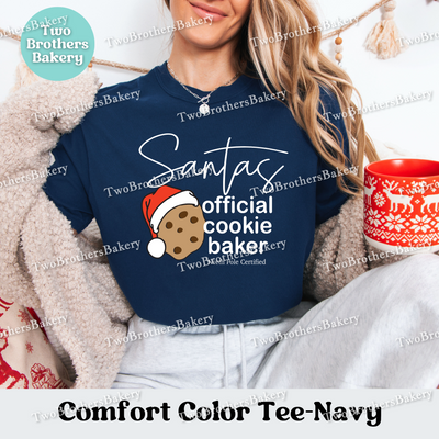 Santas Cookie Shirt, Christmas Baking Tee, Matching Family Tops, Christmas Cookies, Mom and Me Baking, Couple Baking Tshirt, North Pole