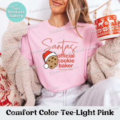 Santas Cookie Shirt, Christmas Baking Tee, Matching Family Tops, Christmas Cookies, Mom and Me Baking, Couple Baking Tshirt, North Pole