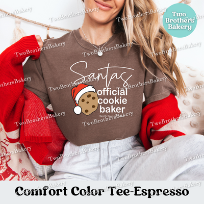 Santas Cookie Shirt, Christmas Baking Tee, Matching Family Tops, Christmas Cookies, Mom and Me Baking, Couple Baking Tshirt, North Pole