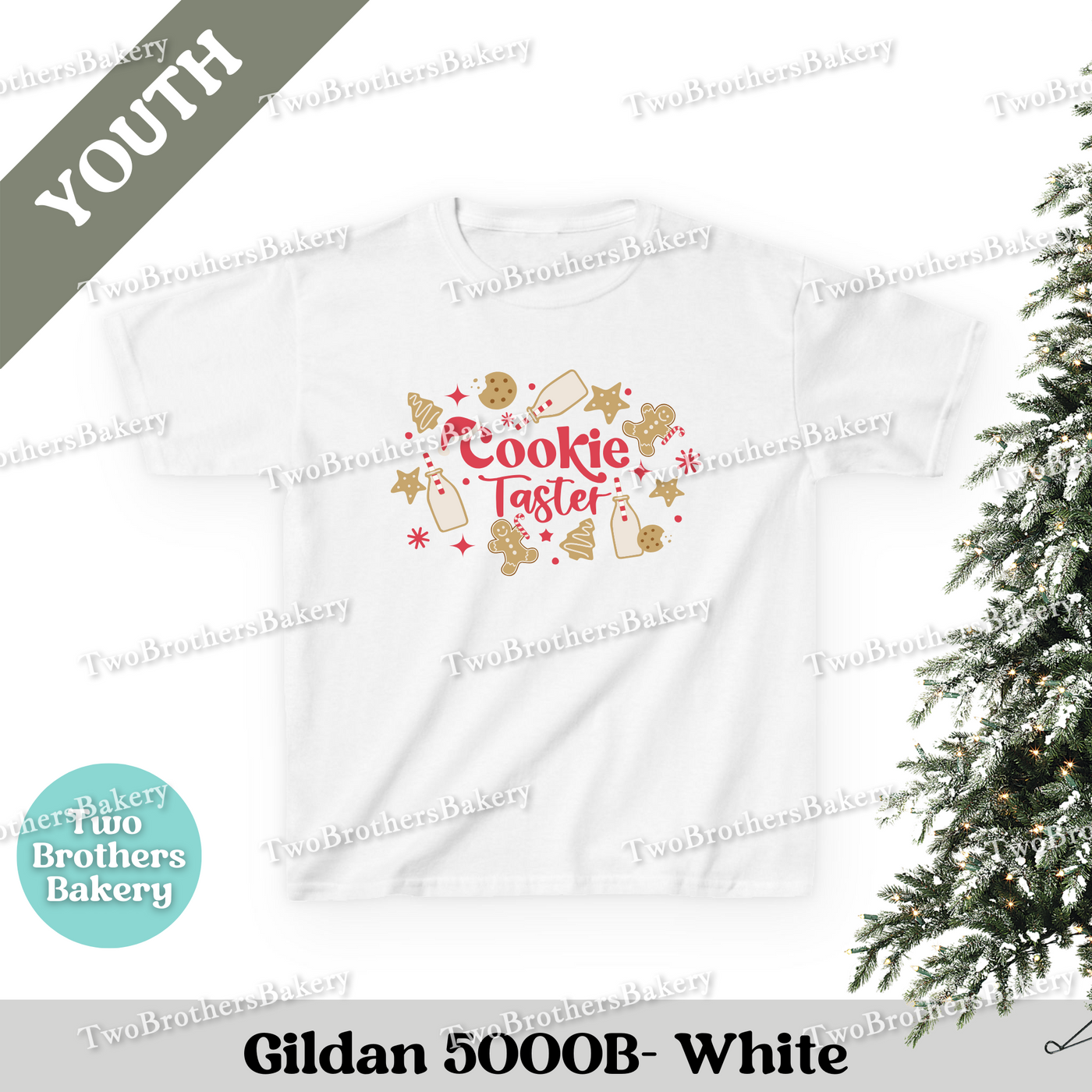 Baking Kids Shirt, Youth Christmas Baking Tee, Candy Cane Holiday Top, Matching Family Shirts, Christmas Family Baking Tee, Kids Cookie Tee