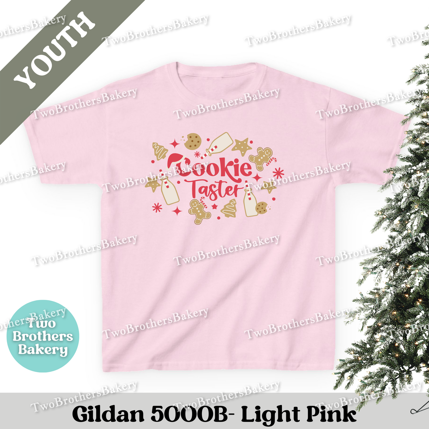 Baking Kids Shirt, Youth Christmas Baking Tee, Candy Cane Holiday Top, Matching Family Shirts, Christmas Family Baking Tee, Kids Cookie Tee