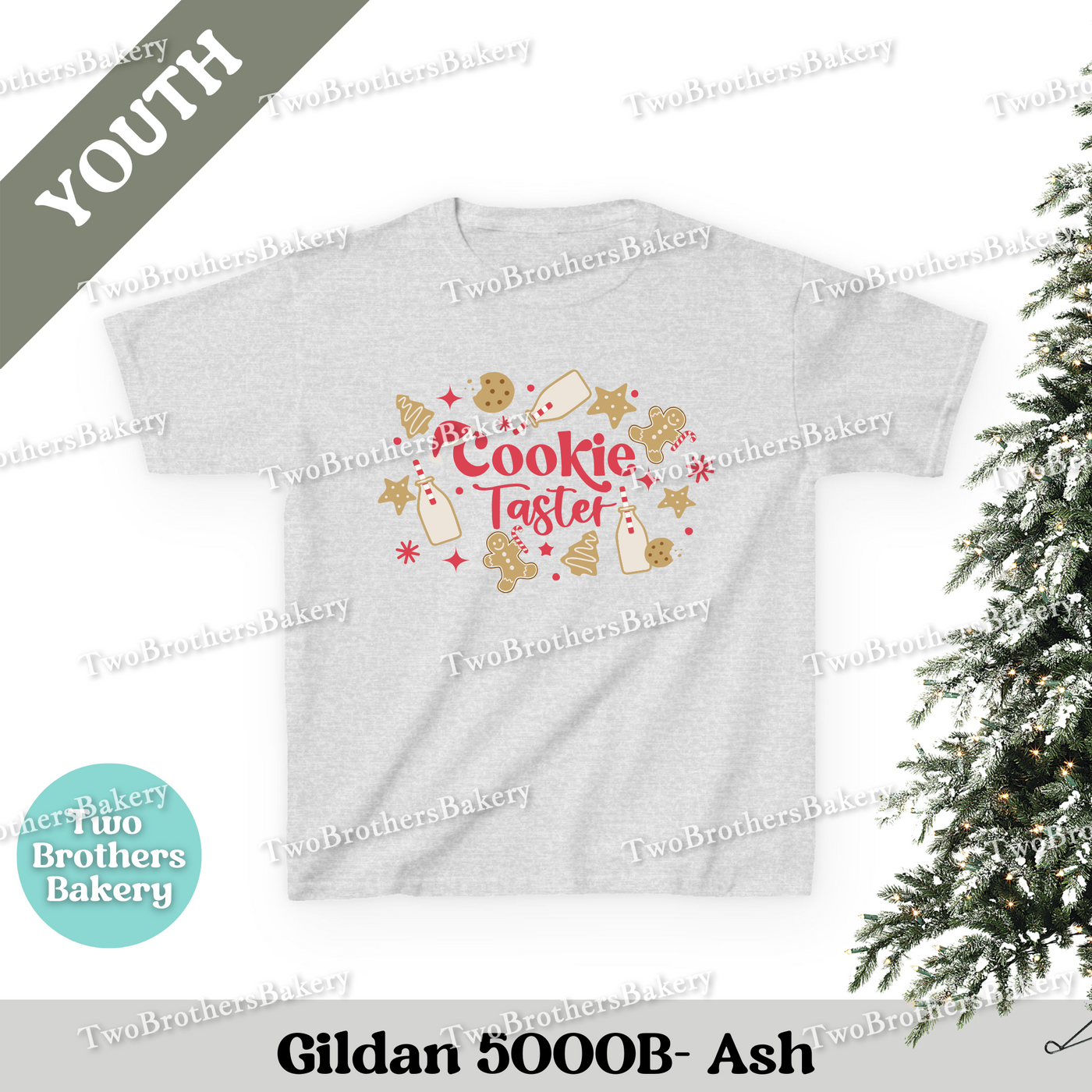 Baking Kids Shirt, Youth Christmas Baking Tee, Candy Cane Holiday Top, Matching Family Shirts, Christmas Family Baking Tee, Kids Cookie Tee