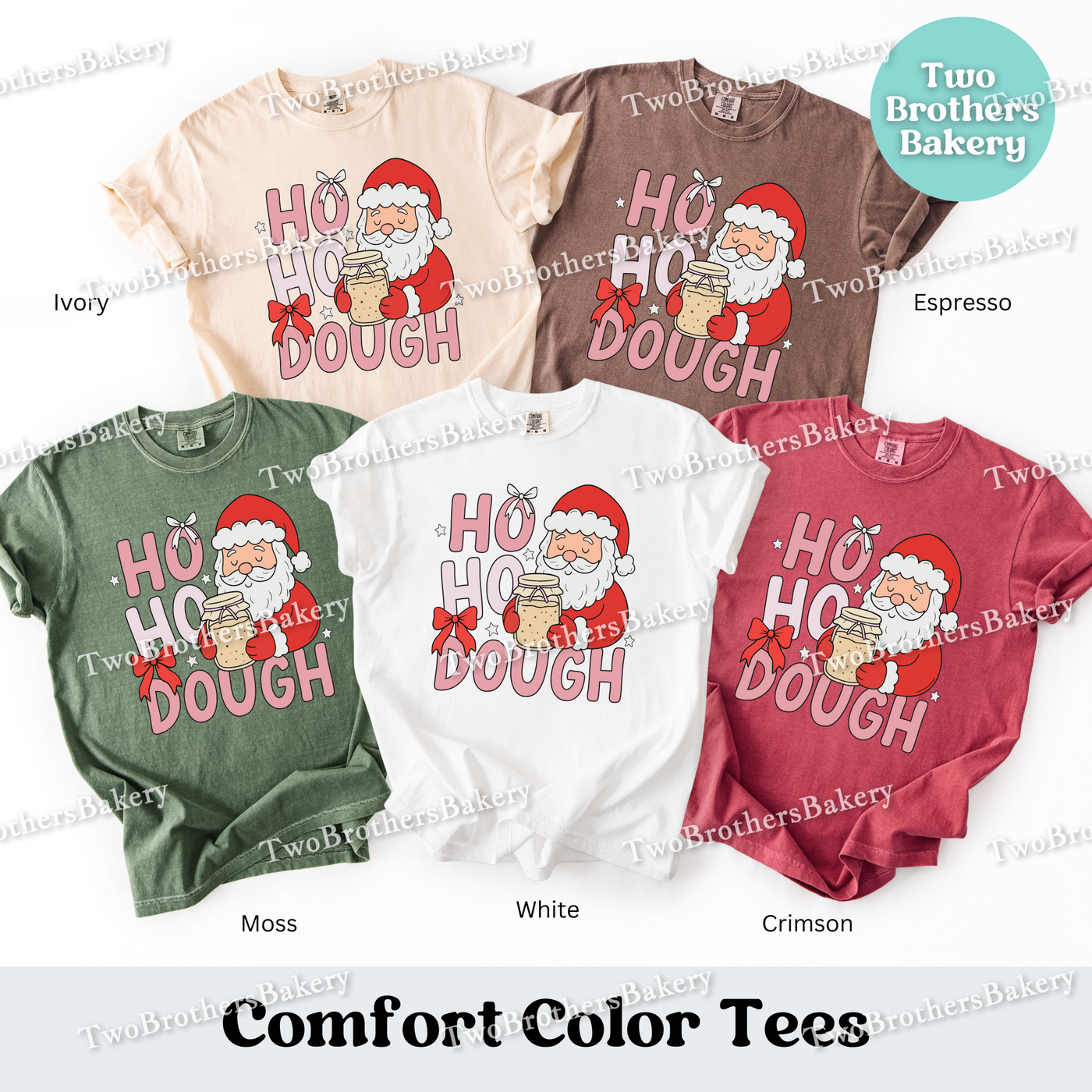 Ho Ho Dough Shirt, Sourdough Christmas Baking Tee, Holiday Bread Baker Gift, Sourdough Santa, Christmas Sourdough Tshirt, Ho Ho Ho Baker