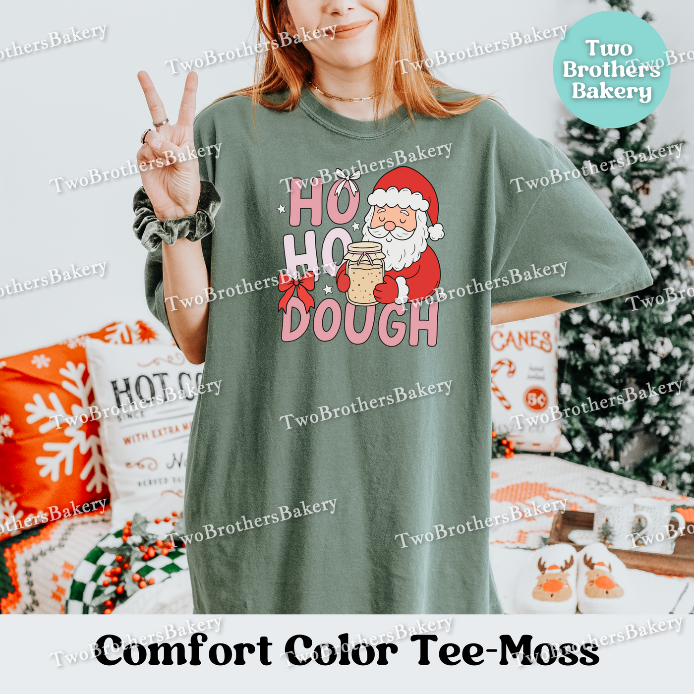 Ho Ho Dough Shirt, Sourdough Christmas Baking Tee, Holiday Bread Baker Gift, Sourdough Santa, Christmas Sourdough Tshirt, Ho Ho Ho Baker
