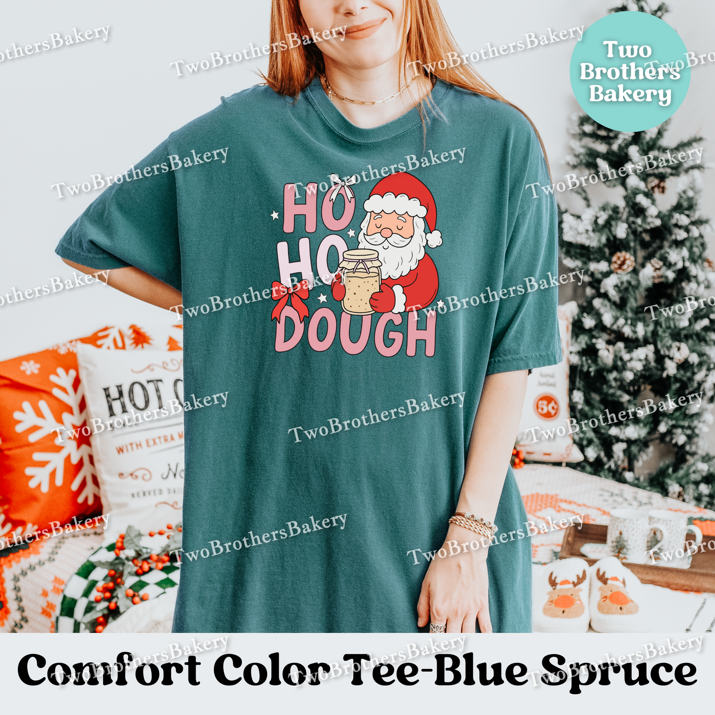 Ho Ho Dough Shirt, Sourdough Christmas Baking Tee, Holiday Bread Baker Gift, Sourdough Santa, Christmas Sourdough Tshirt, Ho Ho Ho Baker