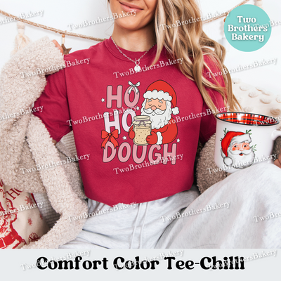Ho Ho Dough Shirt, Sourdough Christmas Baking Tee, Holiday Bread Baker Gift, Sourdough Santa, Christmas Sourdough Tshirt, Ho Ho Ho Baker