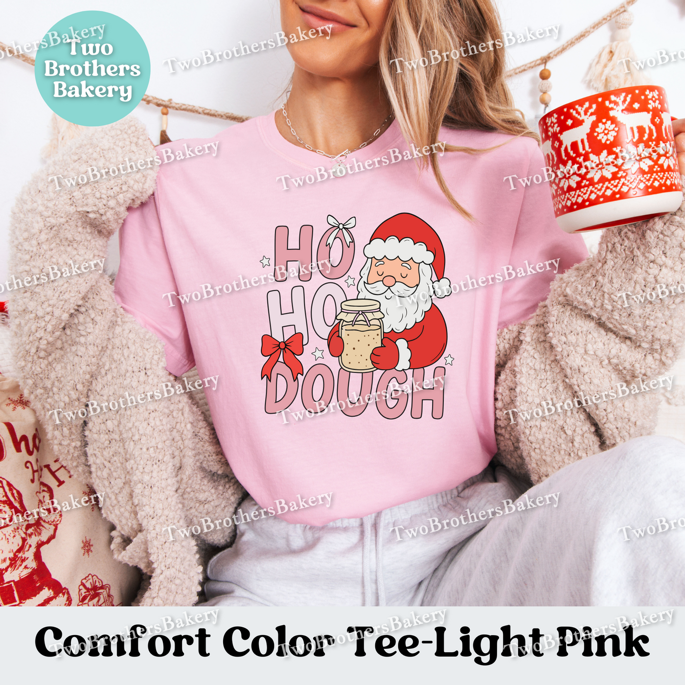 Ho Ho Dough Shirt, Sourdough Christmas Baking Tee, Holiday Bread Baker Gift, Sourdough Santa, Christmas Sourdough Tshirt, Ho Ho Ho Baker