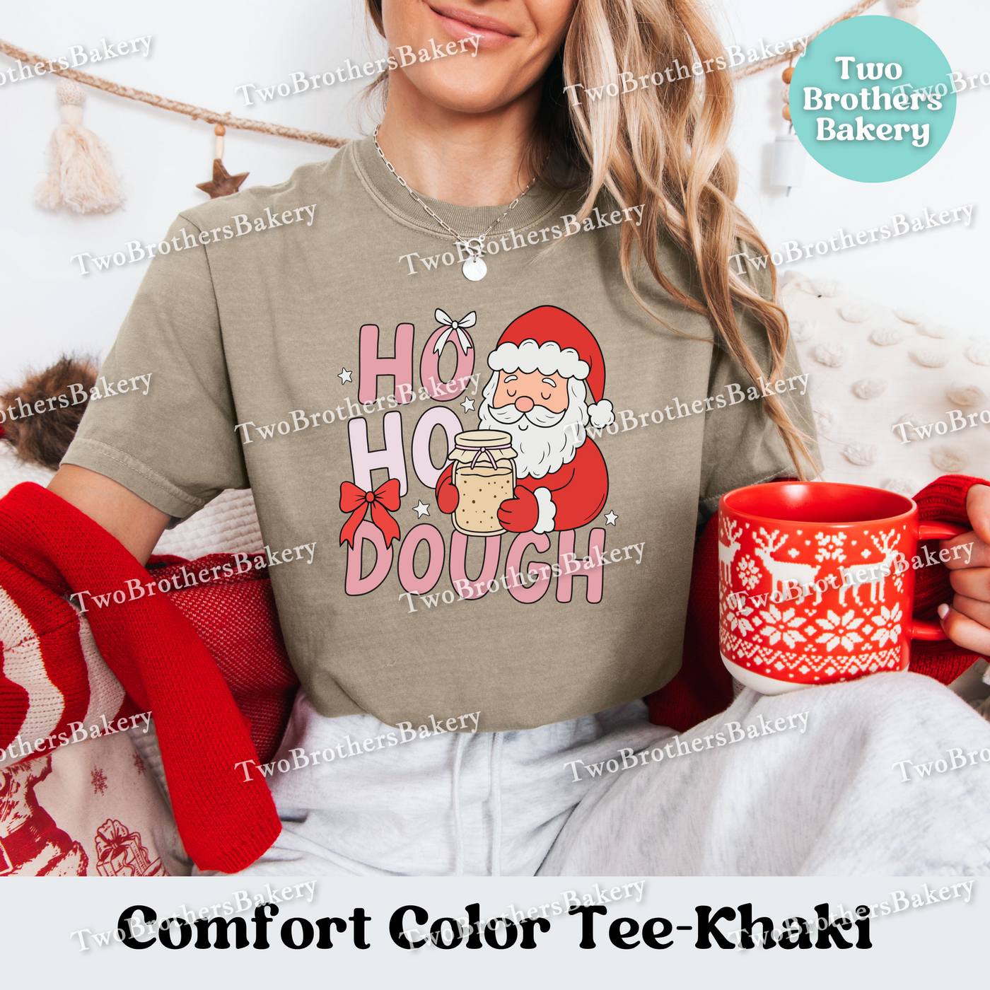 Ho Ho Dough Shirt, Sourdough Christmas Baking Tee, Holiday Bread Baker Gift, Sourdough Santa, Christmas Sourdough Tshirt, Ho Ho Ho Baker