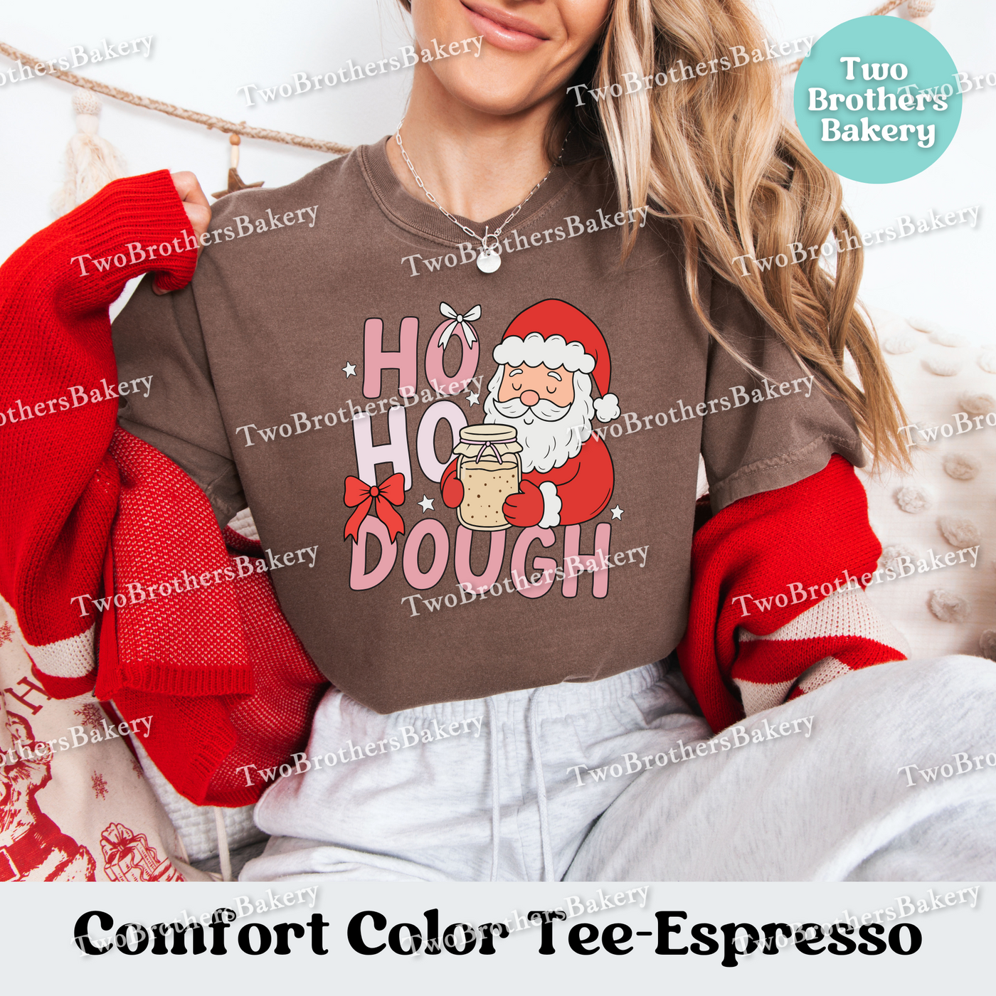 Ho Ho Dough Shirt, Sourdough Christmas Baking Tee, Holiday Bread Baker Gift, Sourdough Santa, Christmas Sourdough Tshirt, Ho Ho Ho Baker