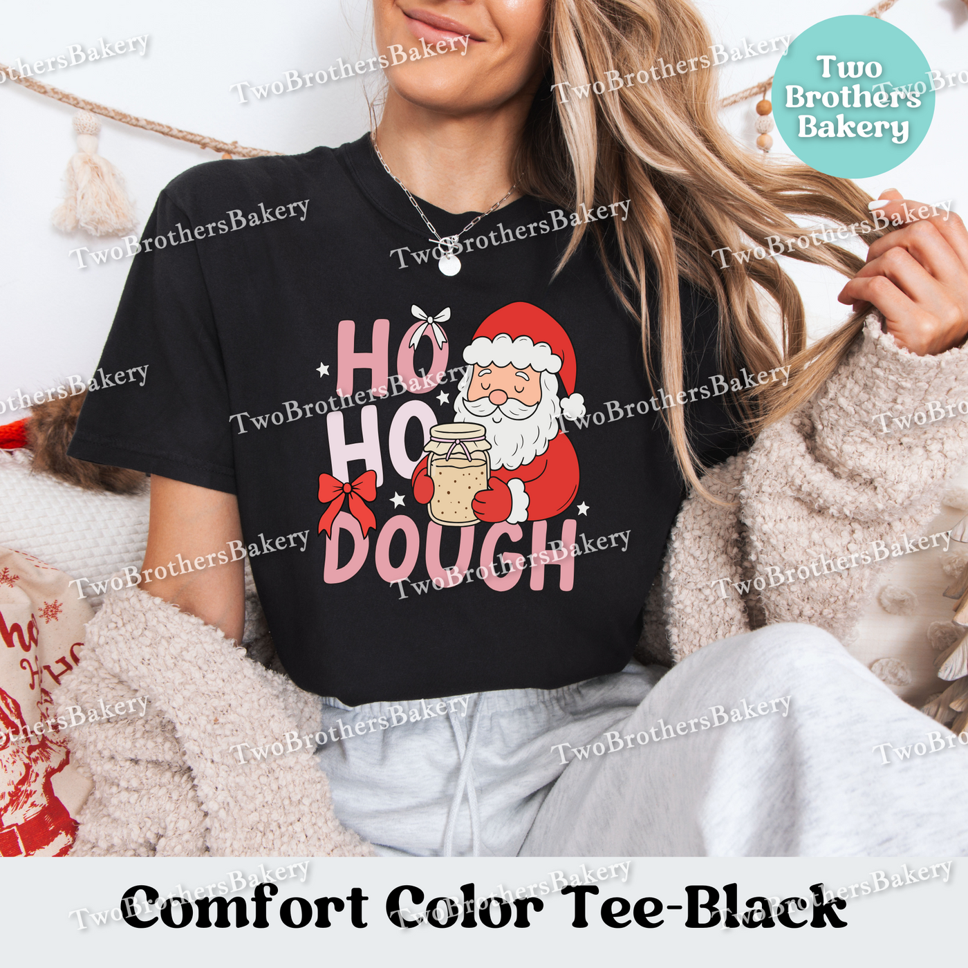 Ho Ho Dough Shirt, Sourdough Christmas Baking Tee, Holiday Bread Baker Gift, Sourdough Santa, Christmas Sourdough Tshirt, Ho Ho Ho Baker