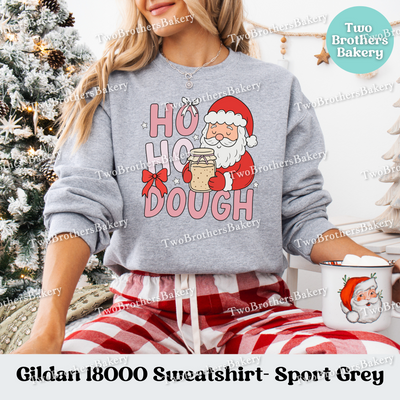 Ho Ho Dough Sweatshirt, Sourdough Christmas Hoodie, Holiday Bread Baker Gift, Festive Baking Top, Christmas Sourdough, Sourdough Santa