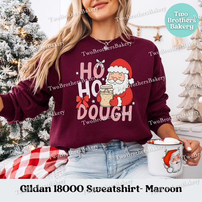 Ho Ho Dough Sweatshirt, Sourdough Christmas Hoodie, Holiday Bread Baker Gift, Festive Baking Top, Christmas Sourdough, Sourdough Santa
