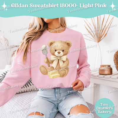 Teddy Bear Baker Sweatshirt, Baking Sweatshirt, Cute Gift for Bakers