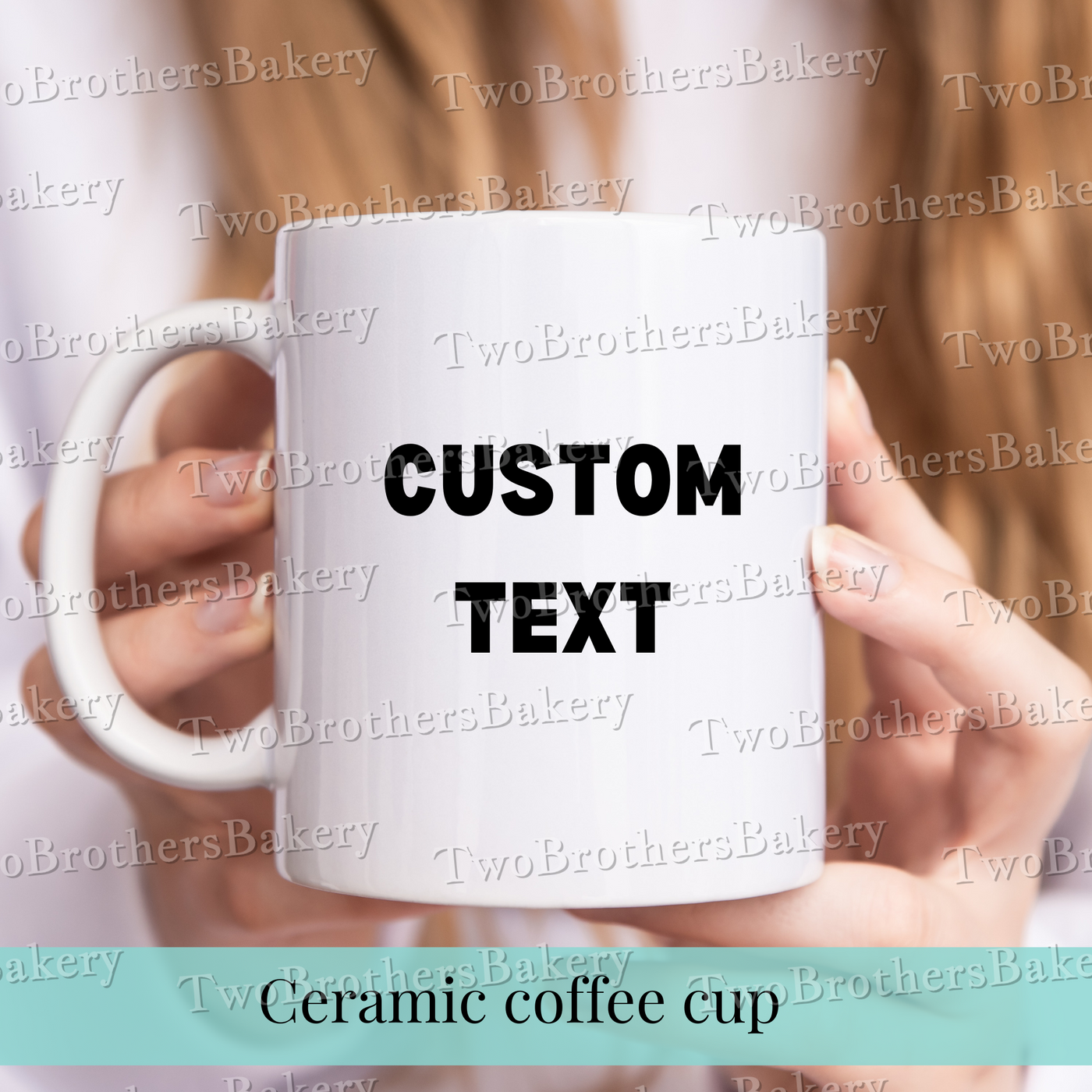 Custom Text Bakers Cup