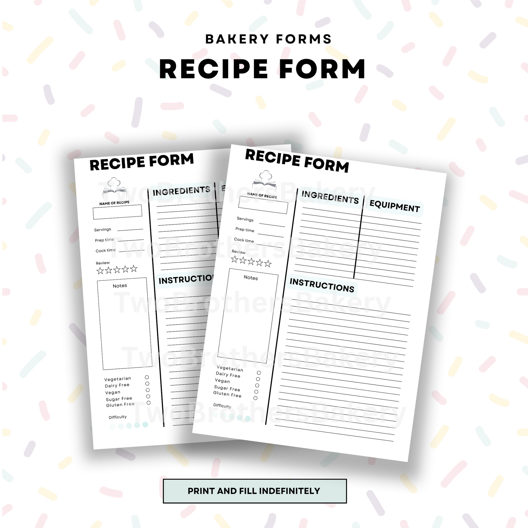 Recipe Form – TwoBrothersBakery