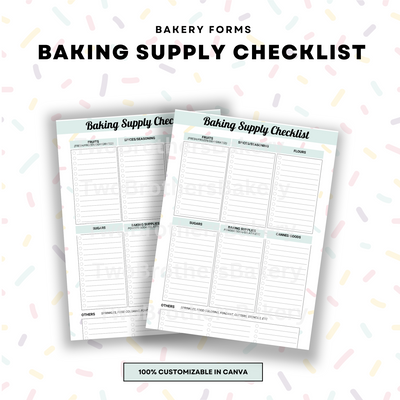 Baking Supply Checklist