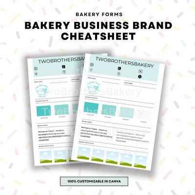 Bakery Brand Board Template