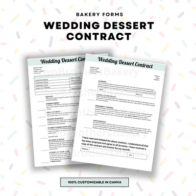 Wedding Dessert Contract