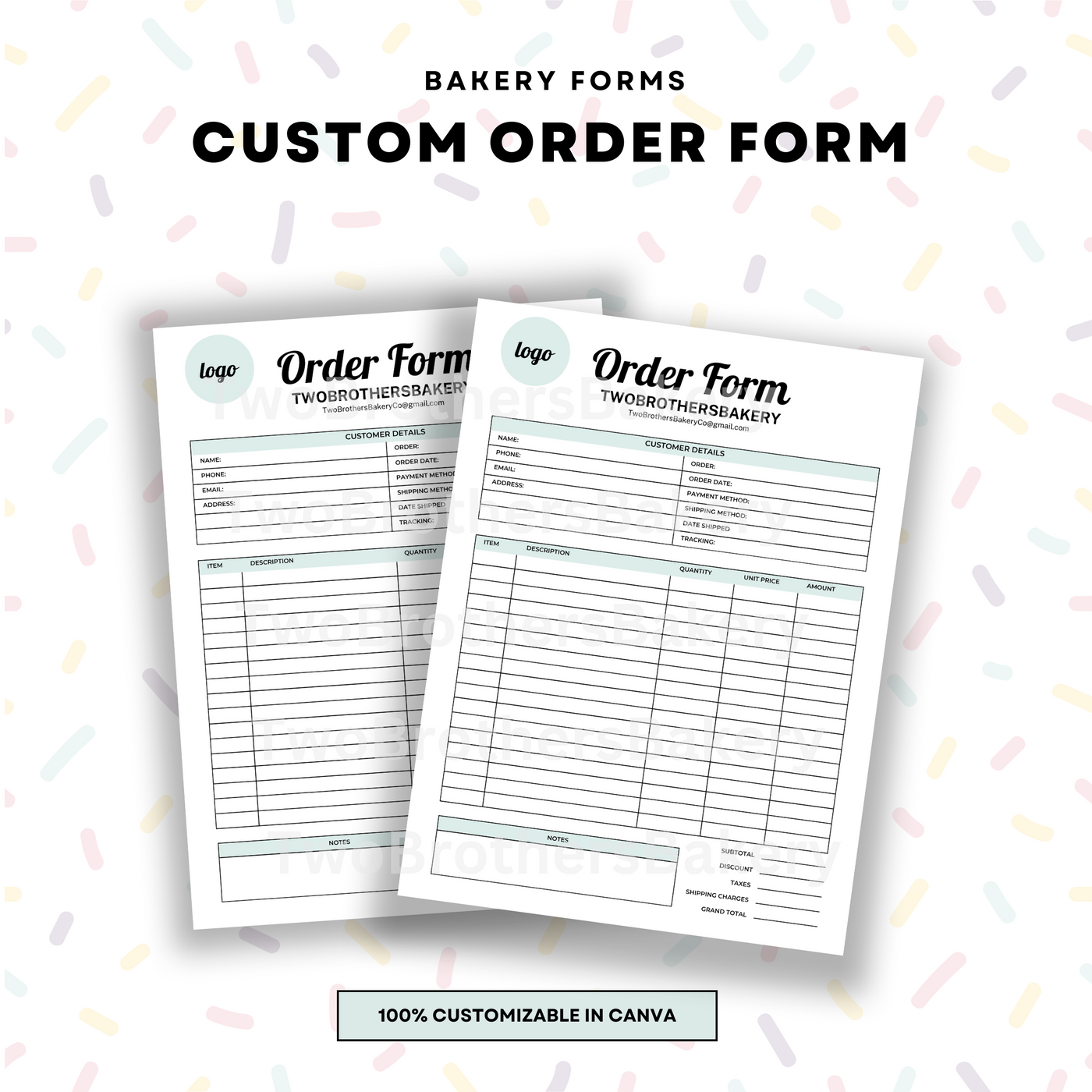 Bakery Order Form