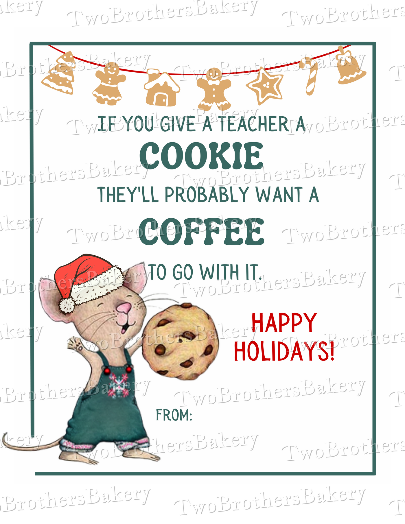 Give A Mouse A Cookie-Holiday Tag