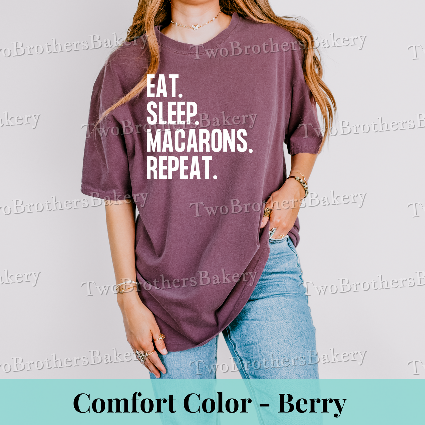 Eat Sleep Macarons Repeat-Tee