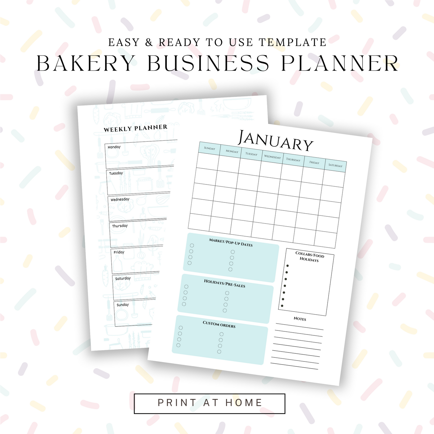 Bakers Digital Planner