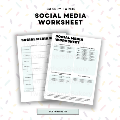 Social Media Worksheets