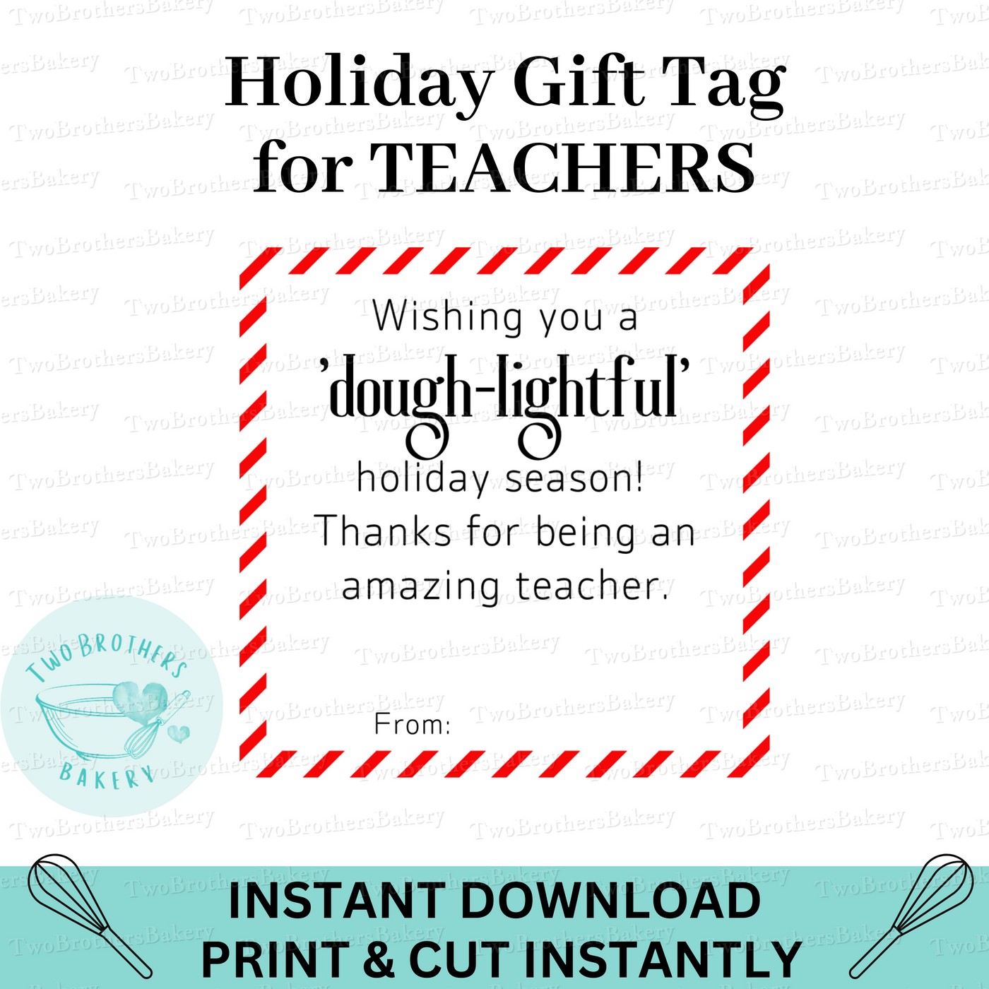 Dough-lightful Holiday Gift Tag